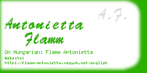 antonietta flamm business card